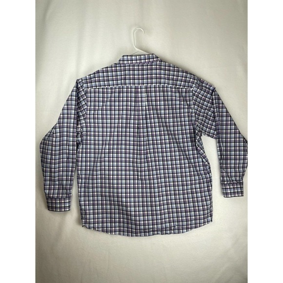 Jos A Bank Travelers Collection Mens Sz XXL Purple/ Blue Button Down Shirt - Picture 3 of 3